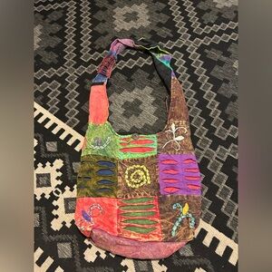 Rising International Multicolor Patchwork Shoulder Bag